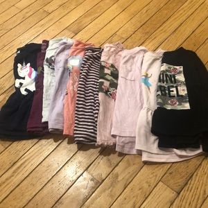 Lot of 10 girls long sleeve tops